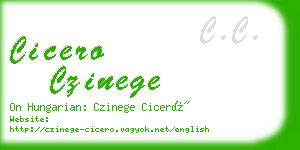 cicero czinege business card